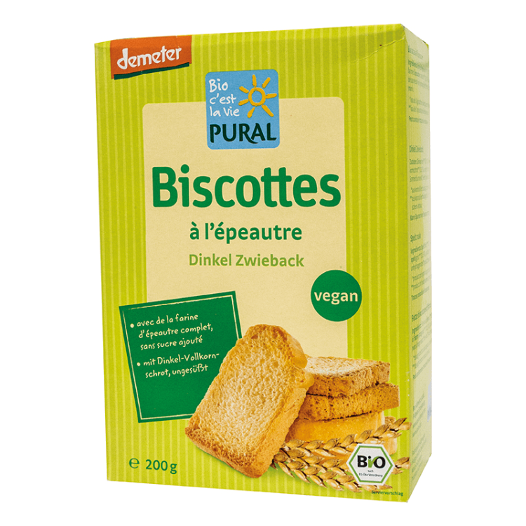 Φρυγανιές Ντίνκελ 200g Pural Bio