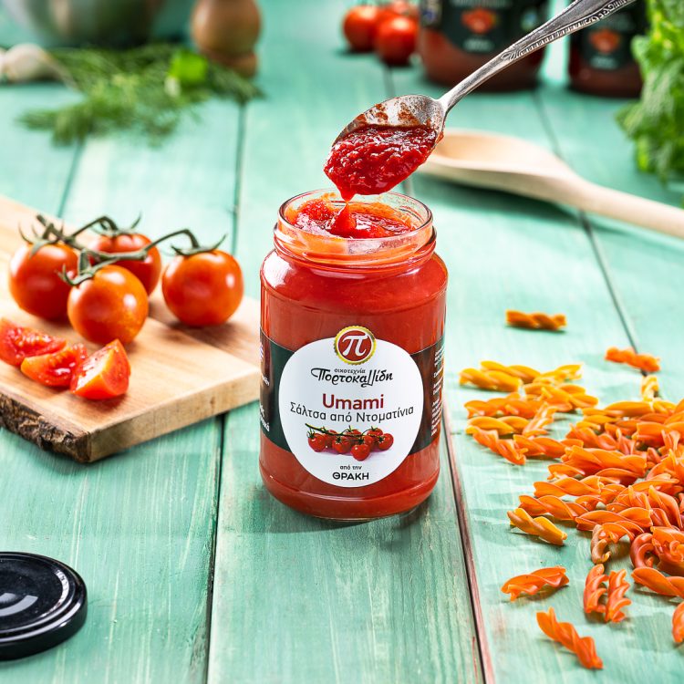 Σάλτσα ντομάτας UMAMI από ντοματίνι cherry